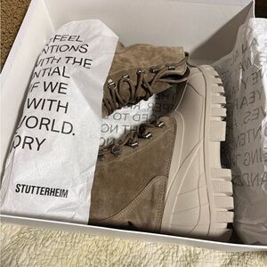 Stutterheim Taupe Suede Boots